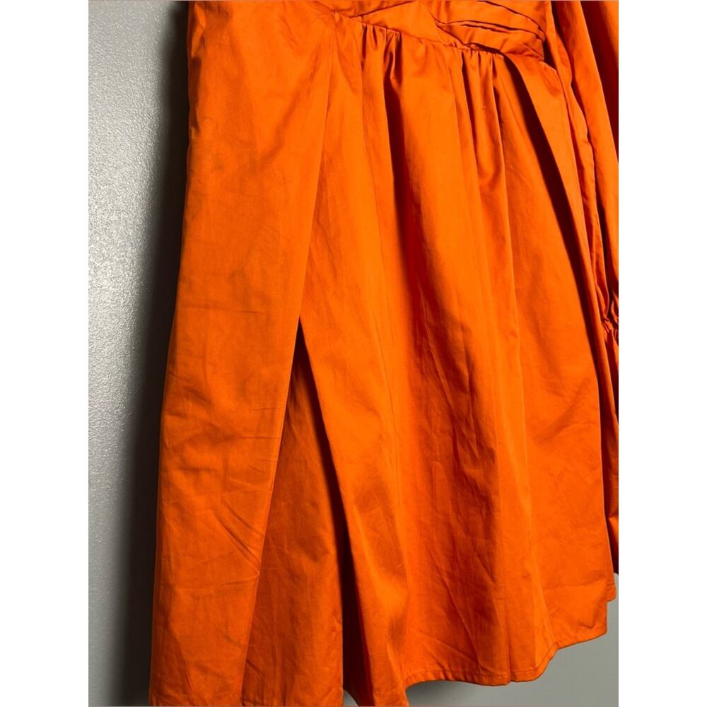 Self-Portrait NWT Burnt Orange Off The Shoulder Ruched Mini Dress Womens Size 4 - Picture 10 of 14